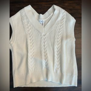 The Drop Oversized Cream Sweater Vest XXL